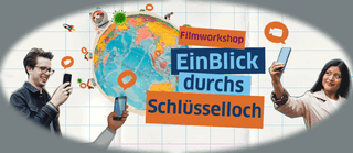 Zwei Schüler*innen lernen, wie man einen Film produziert.