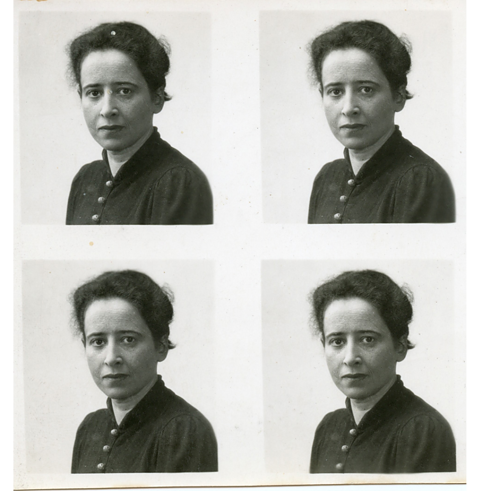 Hannah Arendt, Passport Photo (sheet of four). 1933.