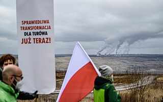 Protest gegen die Erweiterung des Bergwerks Turów in Polen (15.1.2021)
