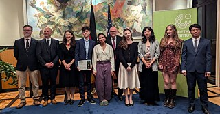 Preisverleihung mit Botschafter Andreas Michaelis in der Deutschen Botschaft, Washington D.C.
