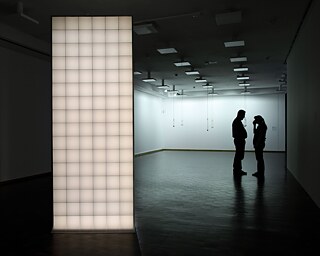 People in an exhibit by the artist Aram Bartholl