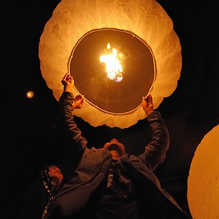 Lantern from below