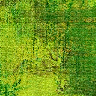 Green, abstract background painted on a canvas
