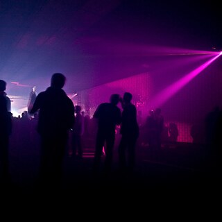 Rave fans party in the Wallring Tunnel in Hamburg in 2008