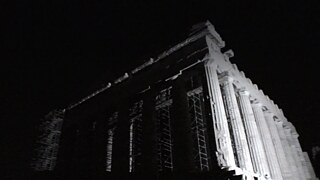 Bill Balaskas, Parthenon Rising (II), 2011, Digital Video, 2’ 45’’. Courtesy of the artist and Kalfayan Galleries, Athens - Thessaloniki