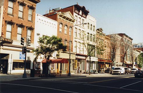 West Side of 7th Street Looking North from H Street NW, August 2000.