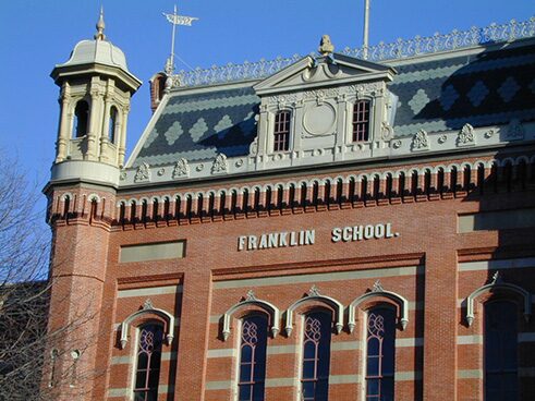 Franklin School detail (2000).