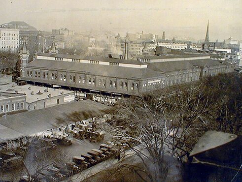 Aerial view of Center Market, undated.