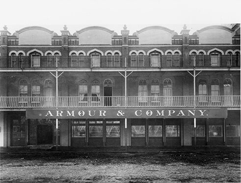 Wholesale stores, Center Market, circa 1885.