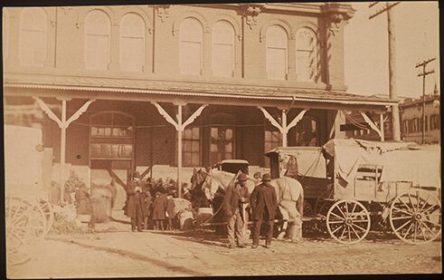 Center Market with vendors, undated.