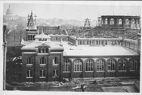 Aerial view of the National Museum, 1880