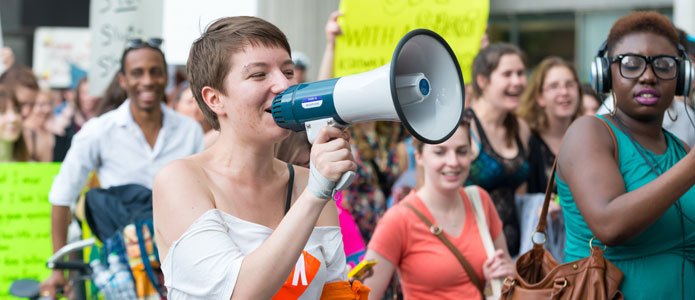 Für Frauenrechte auf der Straße Für Frauenrechte auf der Straße