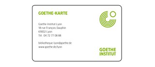 Goethe-Karte des Goethe-Instituts Lyon