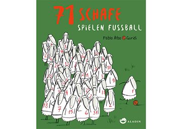 Wenn Schafe Fußball spielen… dann wird das schwarze Schaf zum Schiedsrichter und ein Wollknäuel zum Ball. 