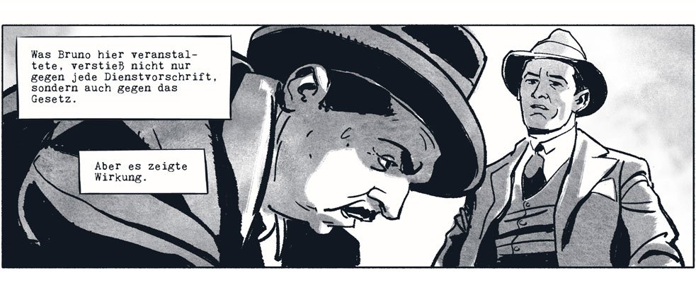 Comic von Arne Jysch „Der nasse Fisch“: Rath und Kollege Wolter von der Sitte im Einsatz. 