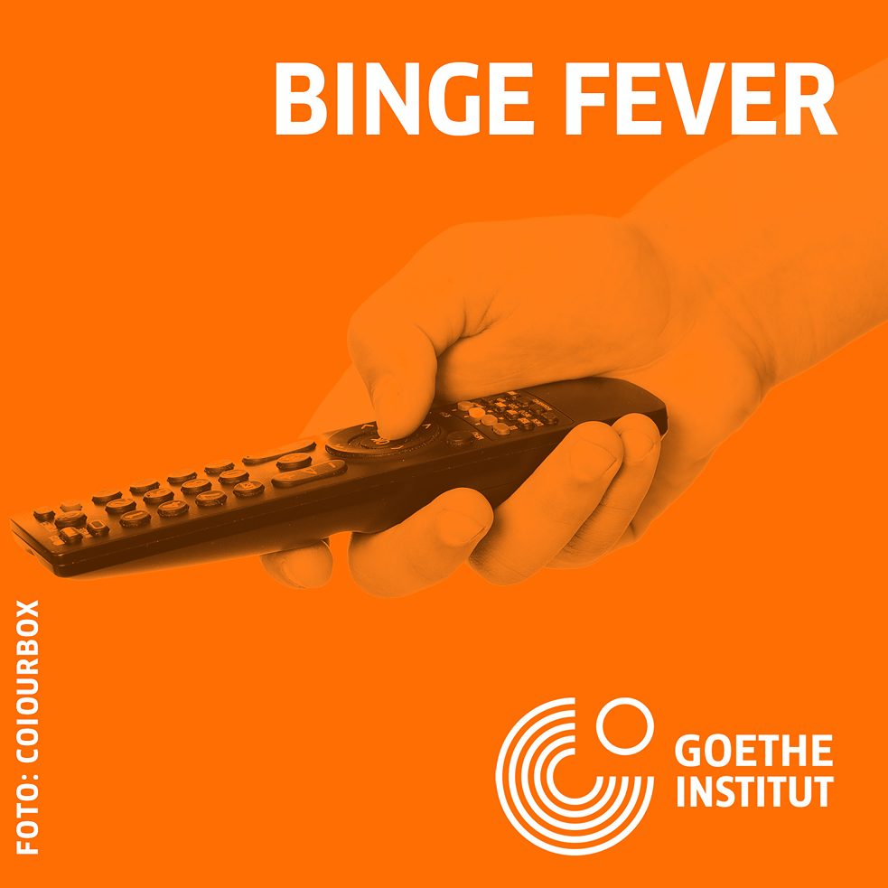 Serienfieber Spotify Playlist Illustration einer Hand mit Fernbedienung