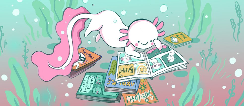 Axolotl liest