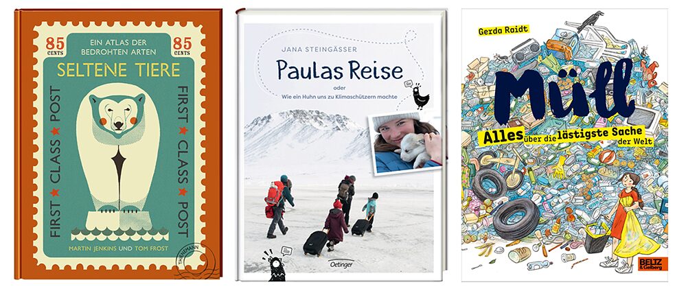 Umwelt- und Klimathemen sind Kindern und Jugendlichen wichtig: Das zeigt sich sowohl im erzählenden wie auch im Sachbuch.