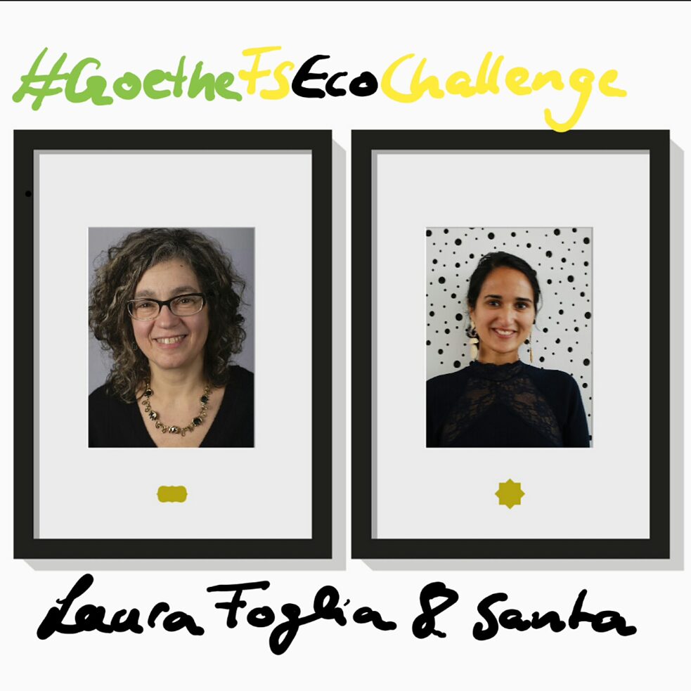 Laura Foglia (links) im Gespräch mit Santa Meyer-Nandi (rechts) Laura Foglia (links) im Gespräch mit Santa Meyer-Nandi (rechts)