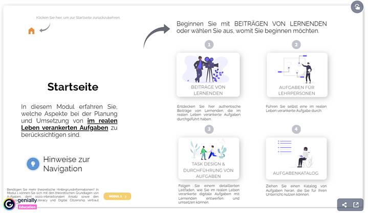 Abb. 4. Einstiegsseite des Projekts Abb. 4. Einstiegsseite des Projekts