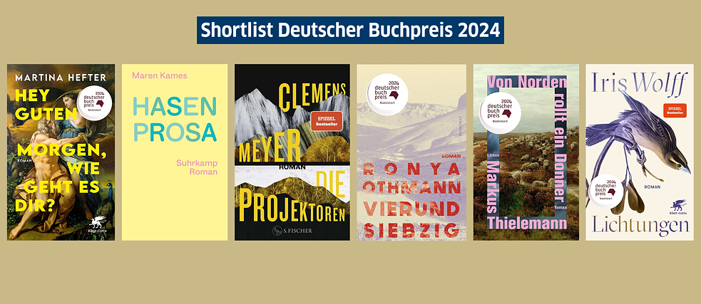 Buchcover der nominierten Titel Buchcover der nominierten Titel