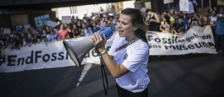 Luisa Neubauer à la manifestation climatique de Fridays for Future le 15.09.2023 à Berlin