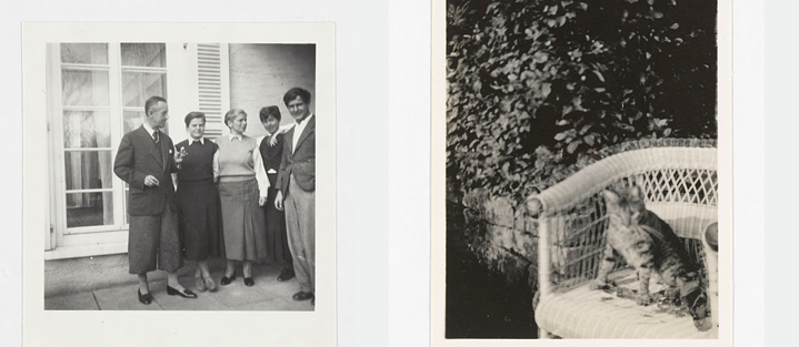  Auf der Terrasse ihres Hauses stehend von links: Thomas Mann, Elisabeth Mann, Katia Mann, Monika Mann, Michael Mann.
